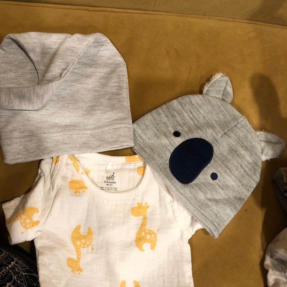 2 hat and 1 bodysuit